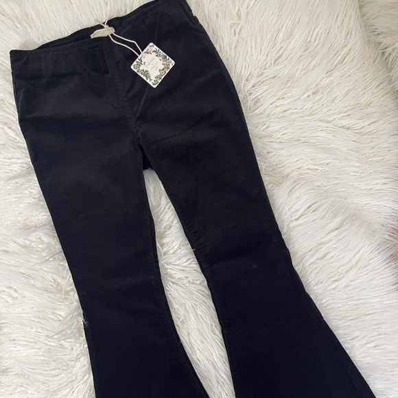 Chelsea and Violet girls "Flare Big Bell pants in velvet black corduroy" NWT - Picture 2 of 4